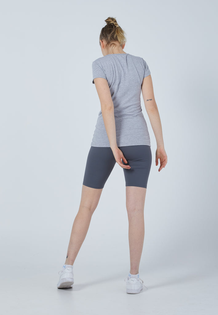 Mädchen & Damen und Gender Training T-Shirt Baumwolle Damen & Mädchen, hellgrau von SPORTKIND