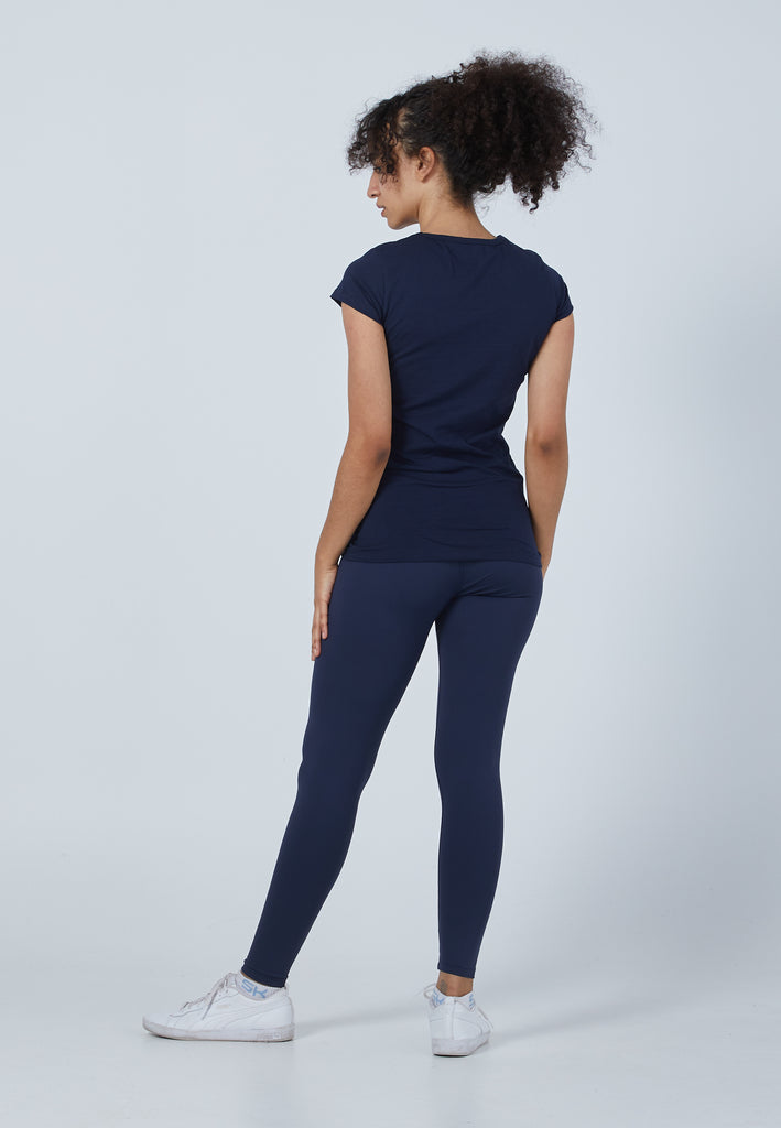 Mädchen & Damen und Gender Training T-Shirt Baumwolle Damen & Mädchen, navy blau von SPORTKIND