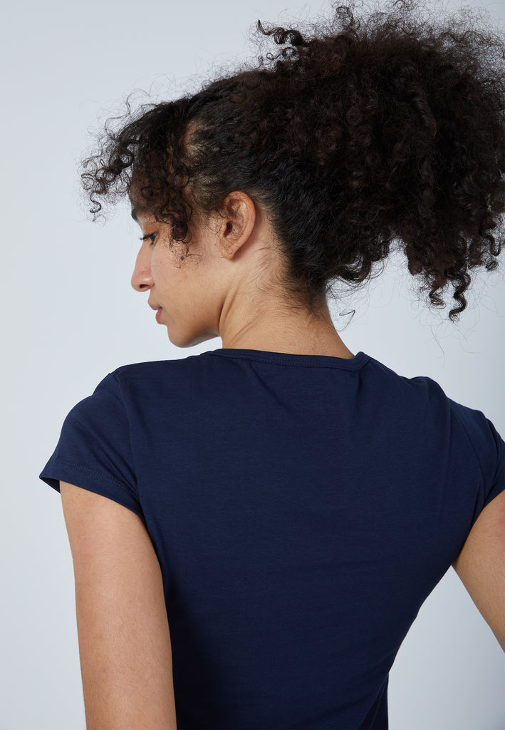 Mädchen & Damen und Gender Training T-Shirt Baumwolle Damen & Mädchen, navy blau von SPORTKIND