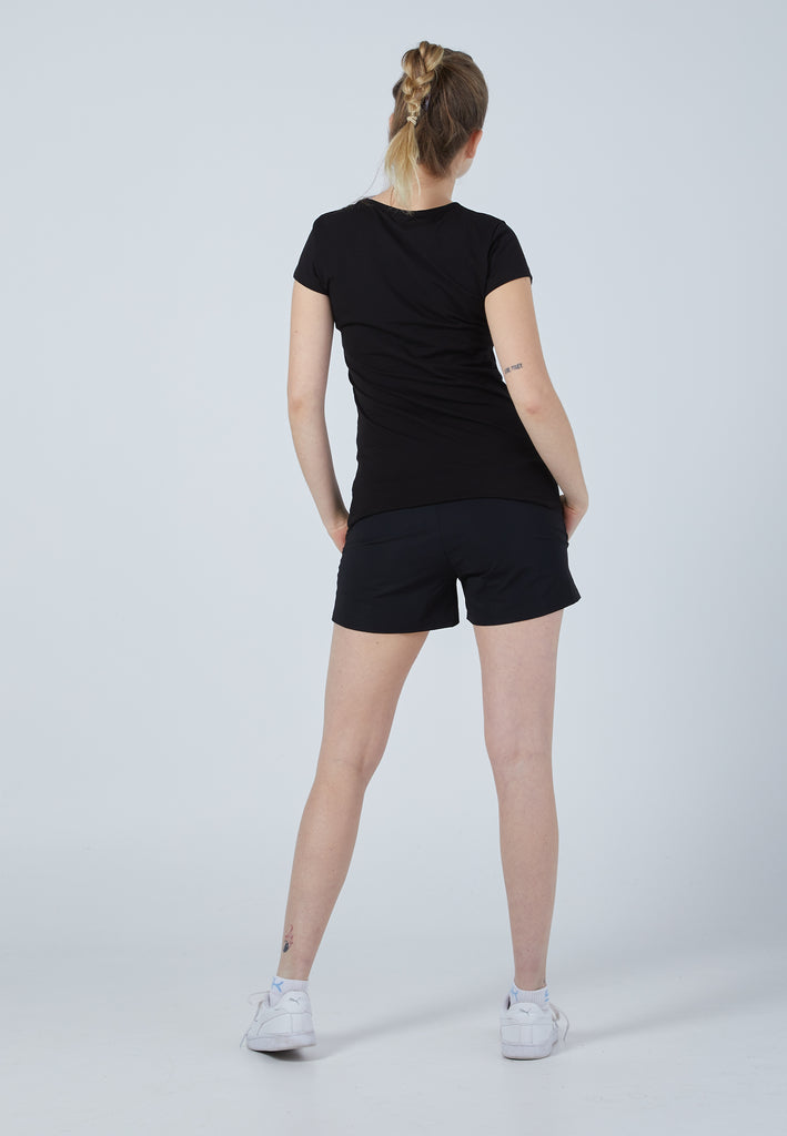 Mädchen & Damen und Gender Training T-Shirt Baumwolle Damen & Mädchen, schwarz von SPORTKIND