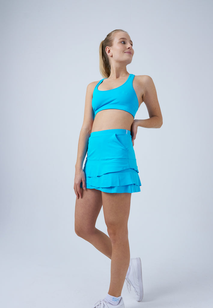 Mädchen & Damen und Gender Tulip Tennisrock / Skort mit Taschen, türkis von SPORTKIND