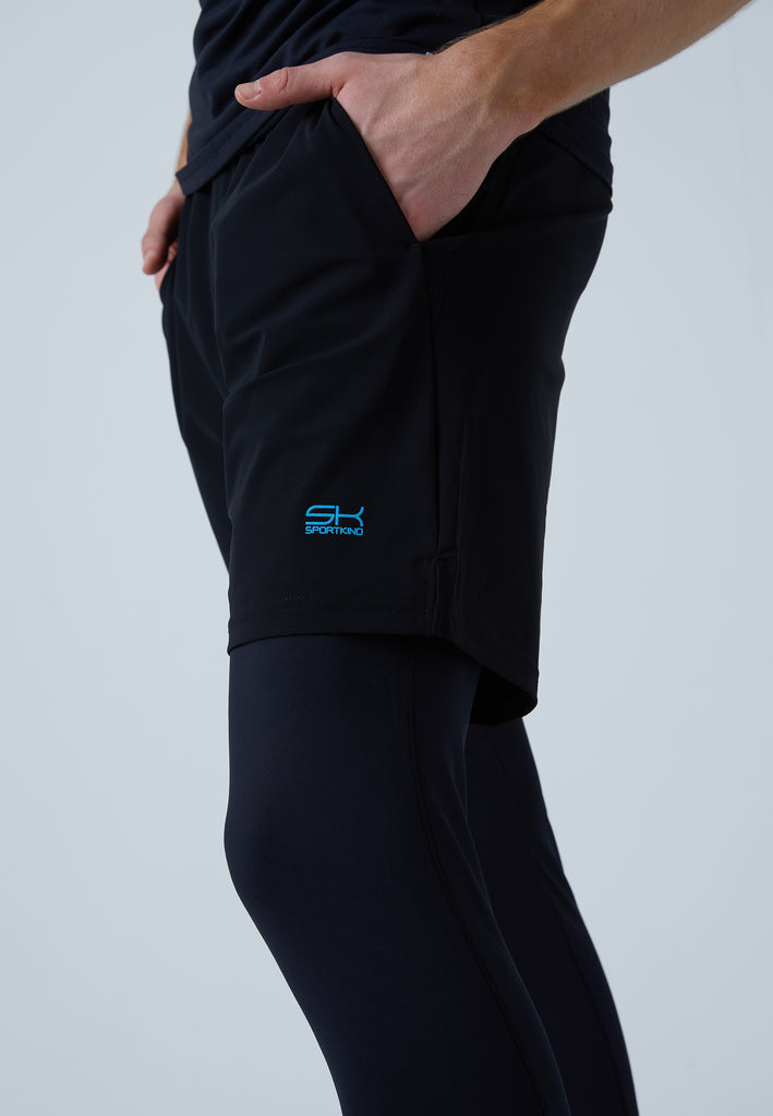 Jungen & Herren und Gender 2-in-1 Shorts mit Leggings, schwarz von SPORTKIND