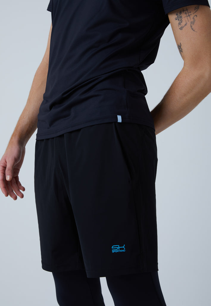 Jungen & Herren und Gender 2-in-1 Shorts mit Leggings, schwarz von SPORTKIND