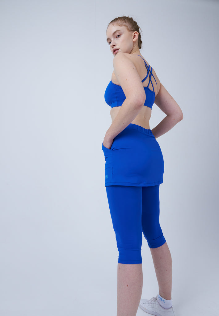 Mädchen & Damen und Gender 2-in-1 Tennisrock mit Leggings / Skapri, kobaltblau von SPORTKIND