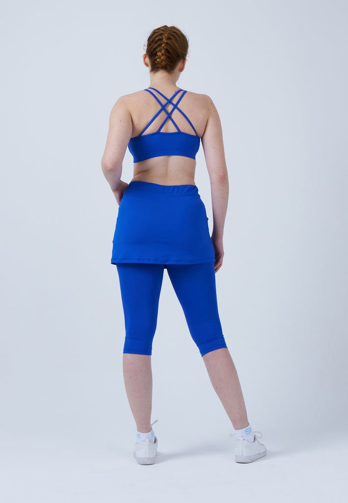 Mädchen & Damen und Gender 2-in-1 Tennisrock mit Leggings / Skapri, kobaltblau von SPORTKIND