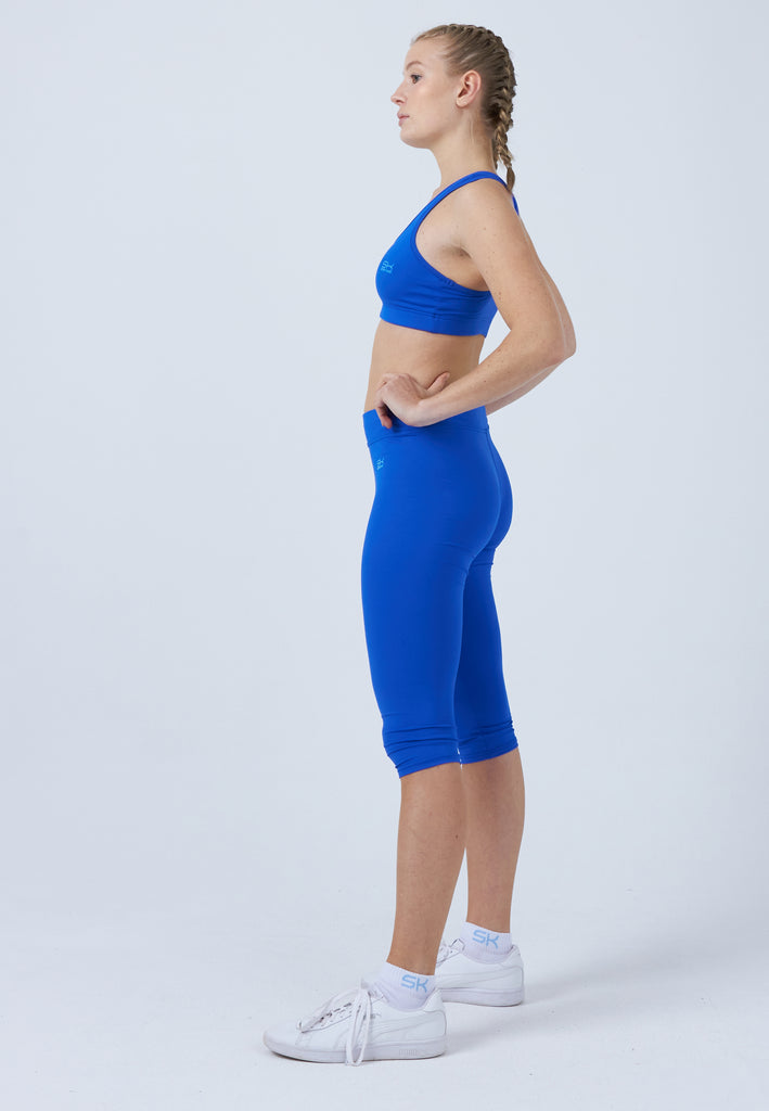 Mädchen & Damen und Gender 3/4 Sport Leggings, kobaltblau von SPORTKIND