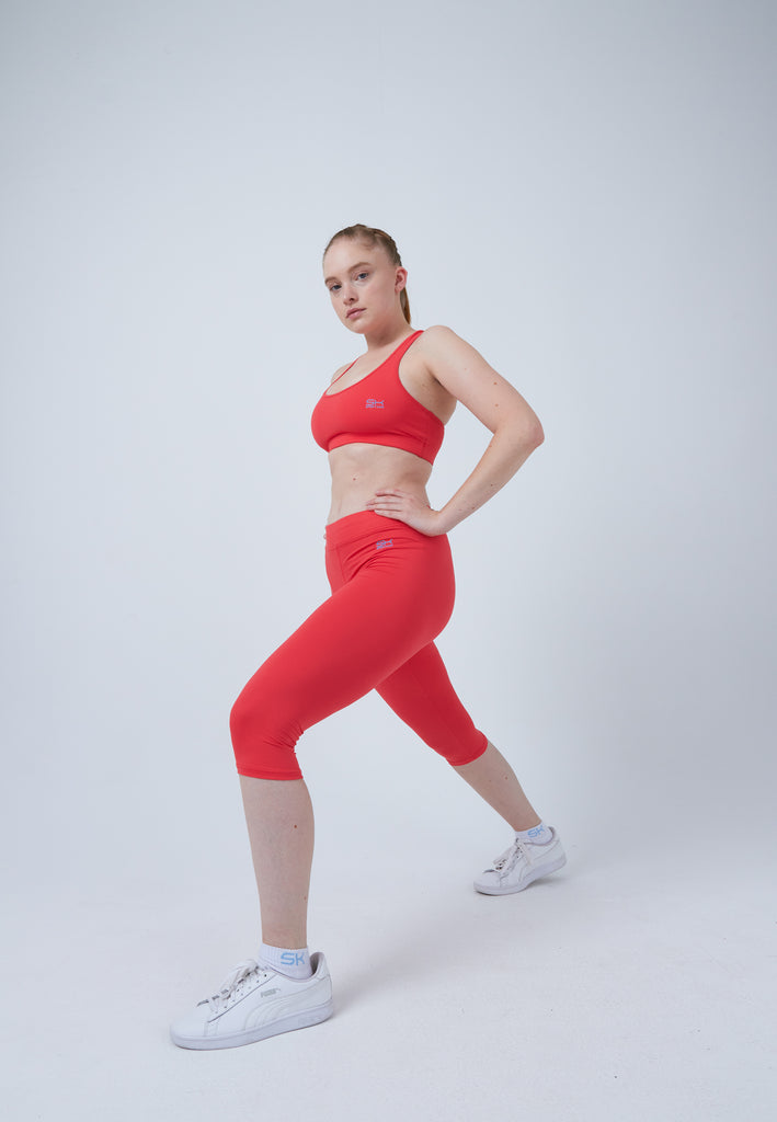 Mädchen & Damen und Gender 3/4 Sport Leggings, pfirsich von SPORTKIND