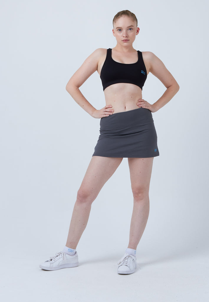 Mädchen & Damen und Gender Basic Tennisrock / Skort, grau von SPORTKIND