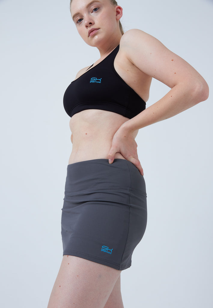 Mädchen & Damen und Gender Basic Tennisrock / Skort, grau von SPORTKIND