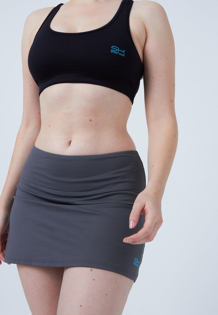 Mädchen & Damen und Gender Basic Tennisrock / Skort, grau von SPORTKIND