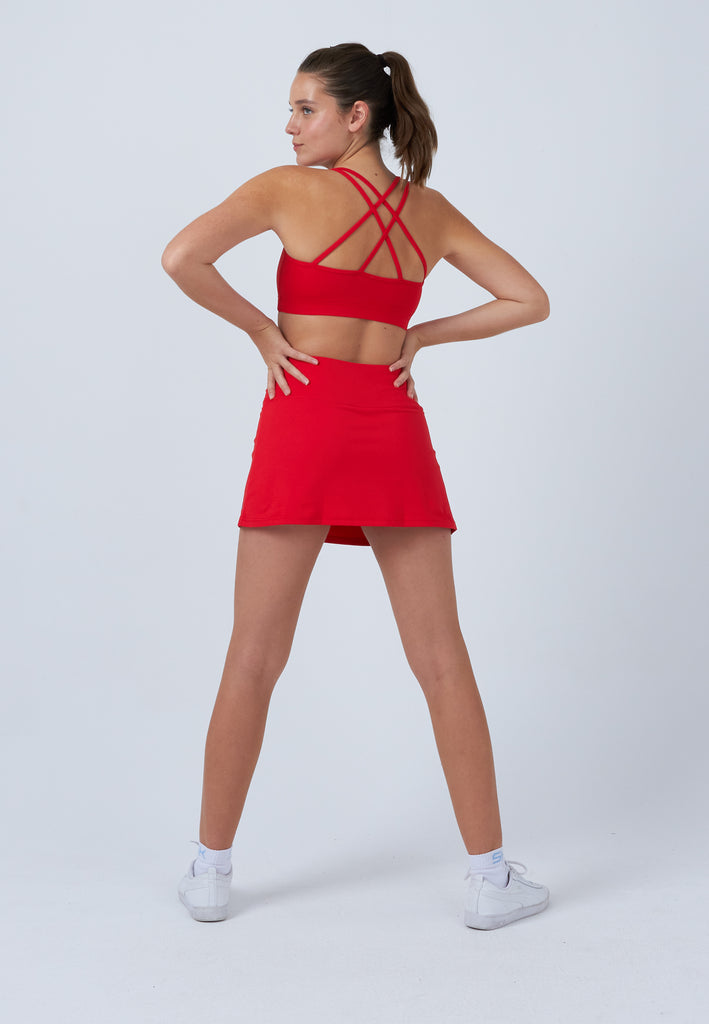 Mädchen & Damen und Gender Basic Tennisrock / Skort, rot von SPORTKIND