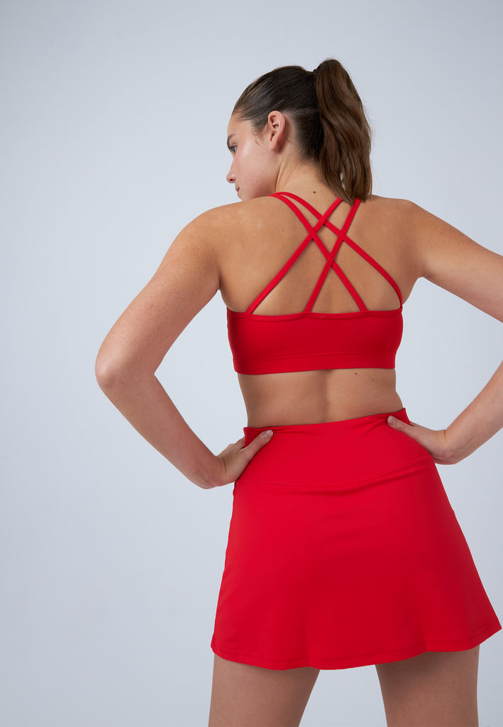 Mädchen & Damen und Gender Basic Tennisrock / Skort, rot von SPORTKIND