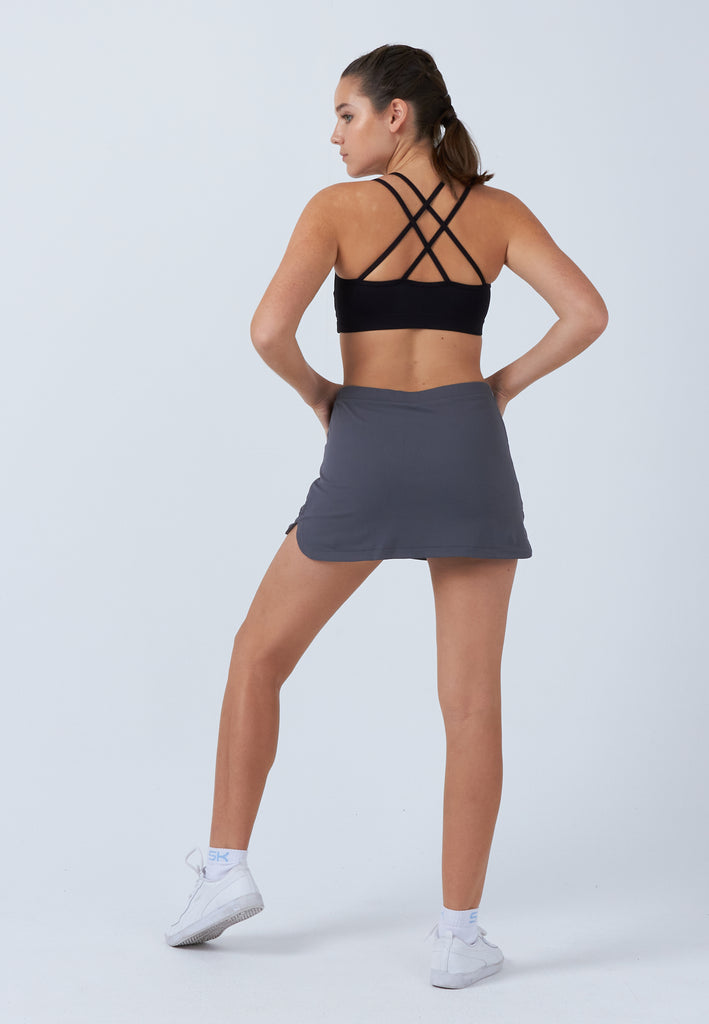 Mädchen & Damen und Gender Classic Tennisrock / Skort mit Taschen, grau von SPORTKIND
