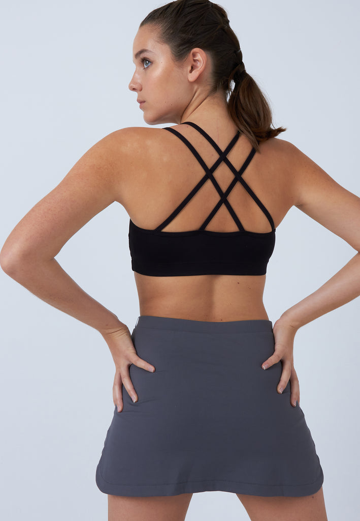 Mädchen & Damen und Gender Classic Tennisrock / Skort mit Taschen, grau von SPORTKIND