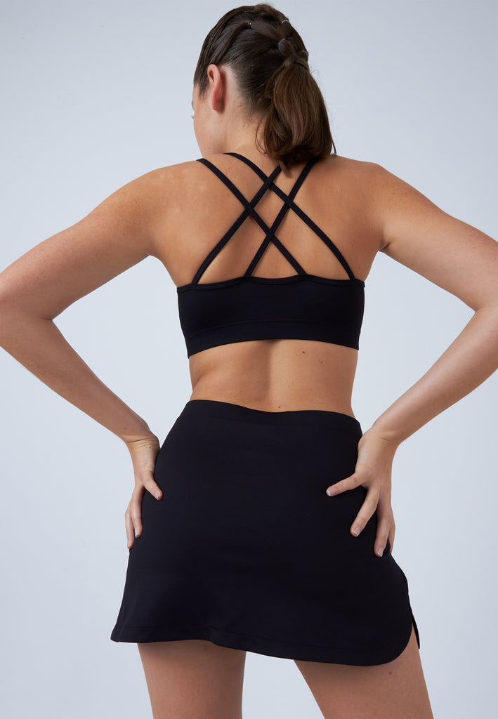 Mädchen & Damen und Gender Classic Tennisrock / Skort mit Taschen, schwarz von SPORTKIND