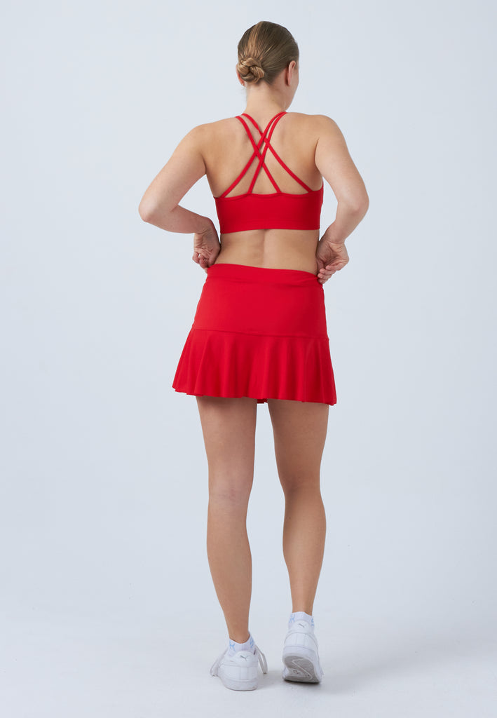 Mädchen & Damen und Gender Glockiger Tennisrock / Skort, rot von SPORTKIND