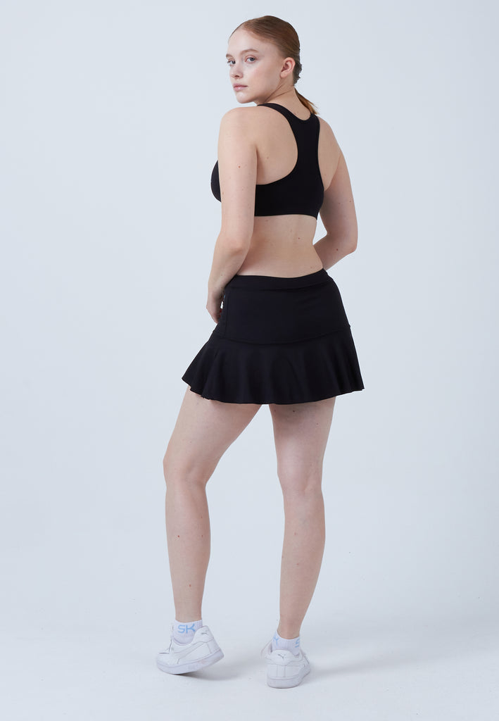 Mädchen & Damen und Gender Glockiger Tennisrock / Skort, schwarz von SPORTKIND