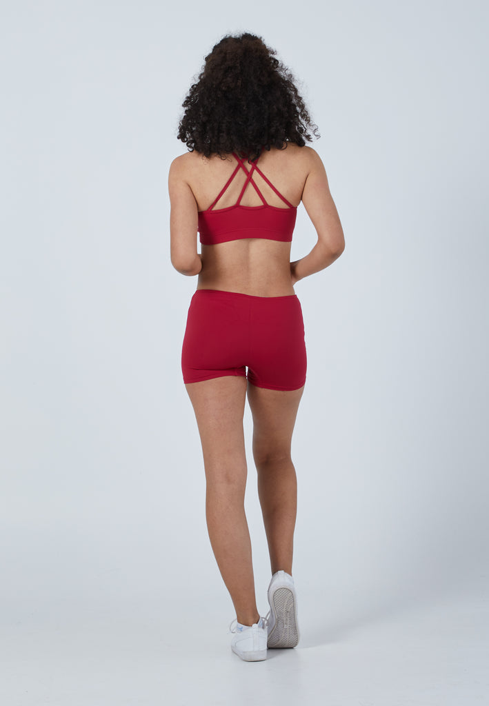 Mädchen & Damen und Gender Kurze Tennishose / Ballhose, bordeaux rot von SPORTKIND