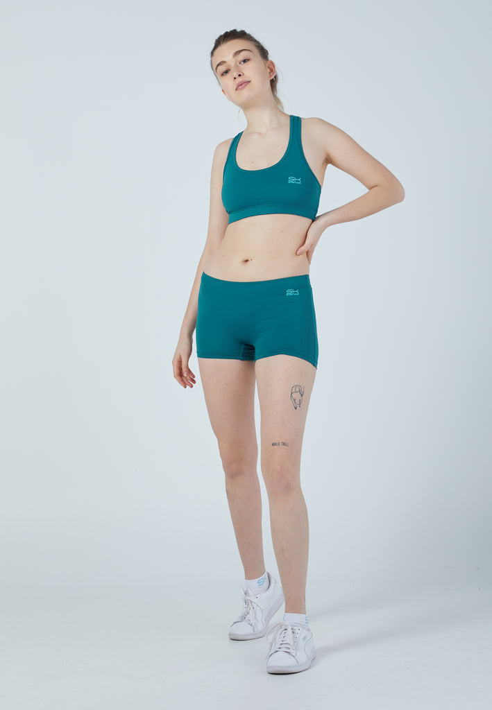 Mädchen & Damen und Gender Kurze Tennishose / Ballhose, petrol grün von SPORTKIND