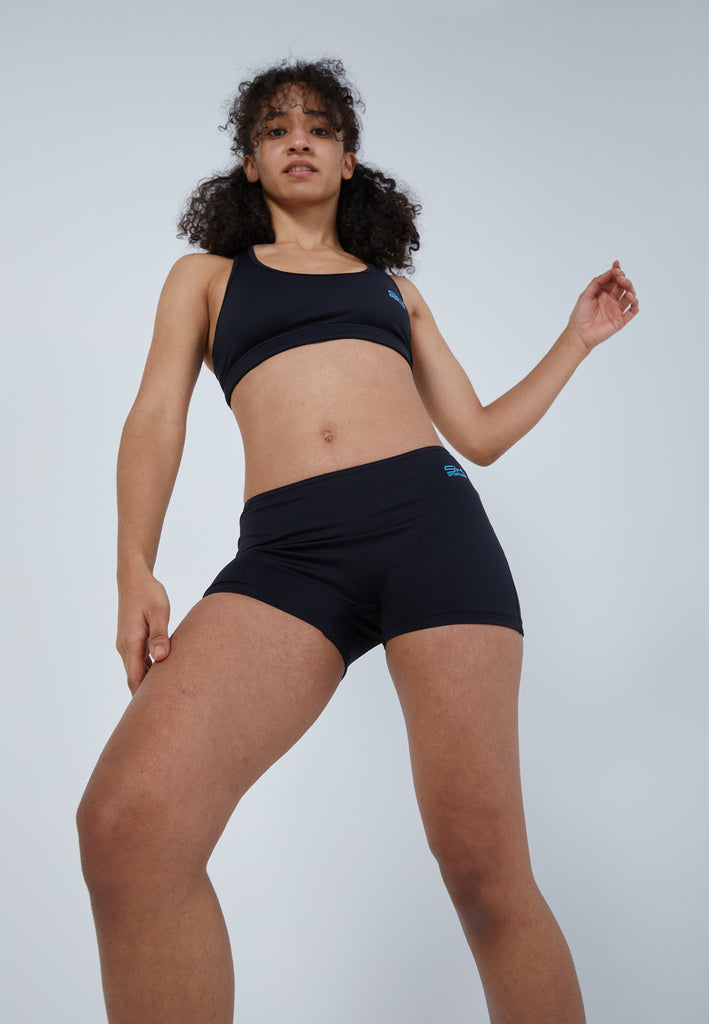 Mädchen & Damen und Gender Kurze Tennishose / Ballhose, schwarz von SPORTKIND