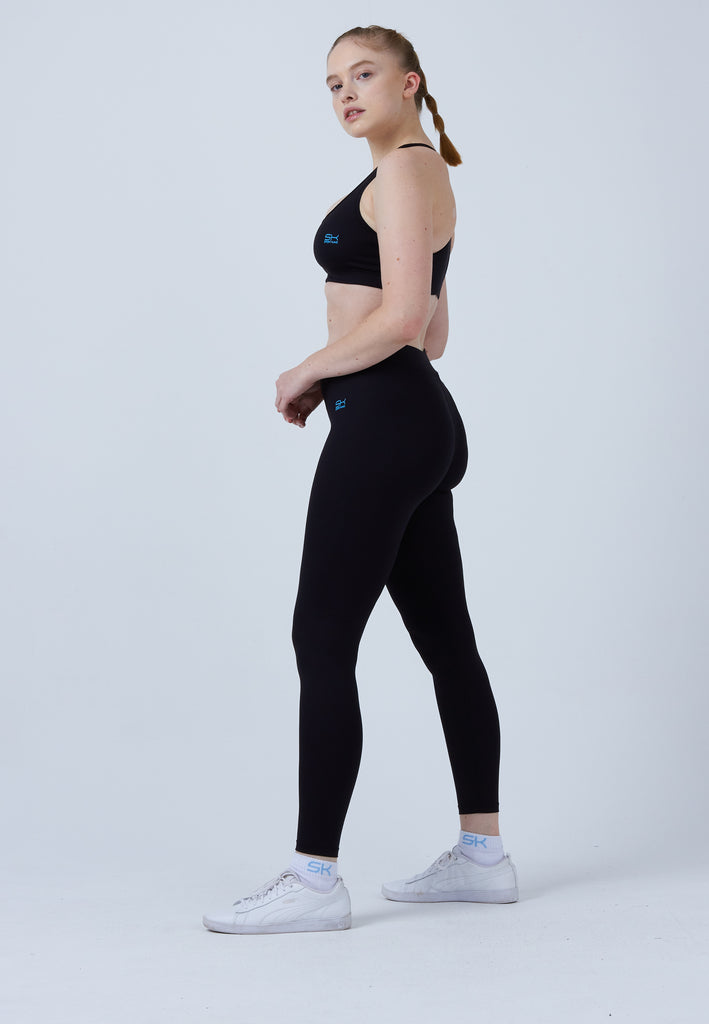 Mädchen & Damen und Gender Sport Leggings lang, schwarz von SPORTKIND