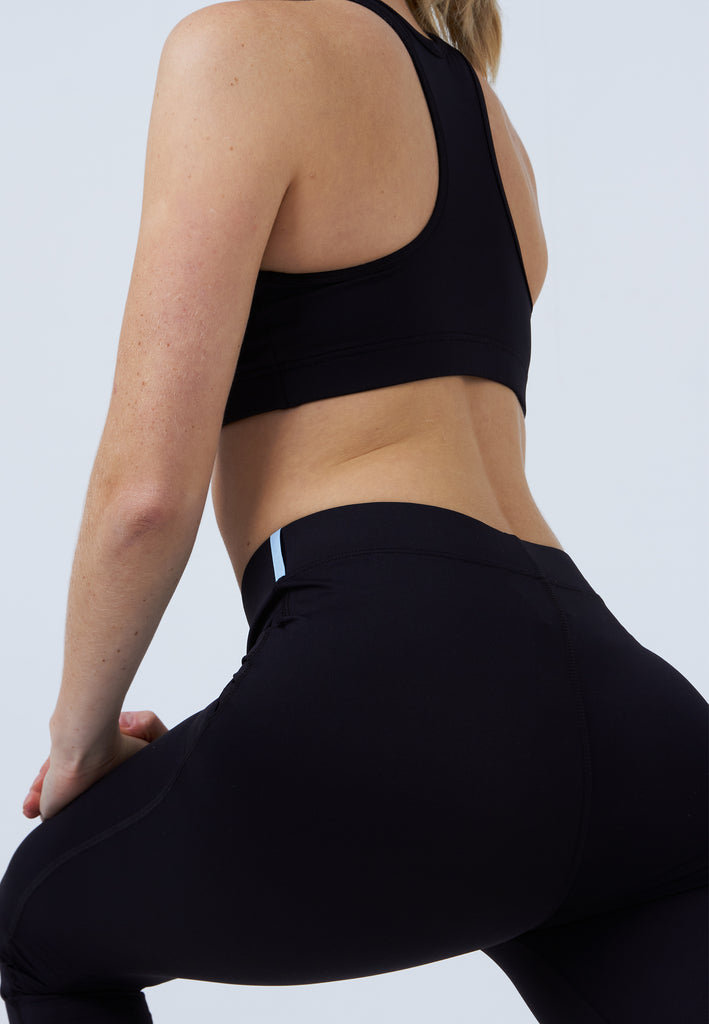 Mädchen & Damen und Gender Tennis 3/4-Leggings mit Taschen, schwarz von SPORTKIND