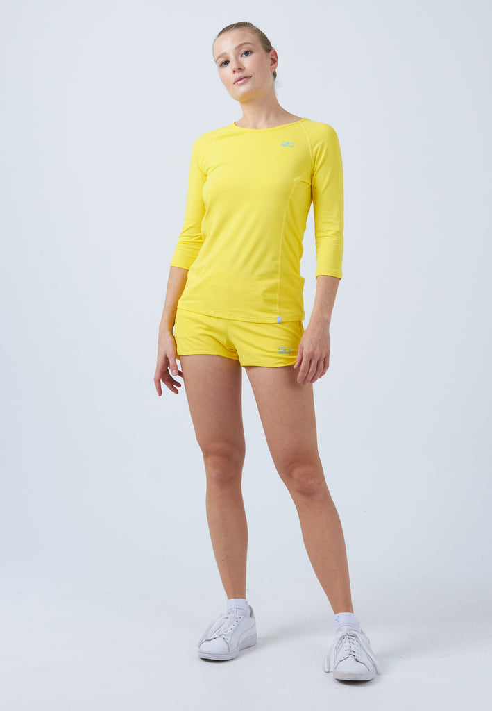 Mädchen & Damen und Gender Tennis 3/4-Longsleeve Shirt, gelb von SPORTKIND