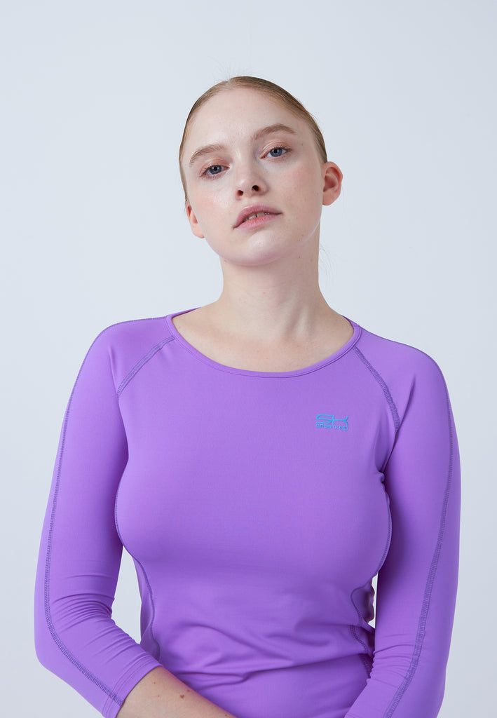 Mädchen & Damen und Gender Tennis 3/4-Longsleeve Shirt, lila von SPORTKIND