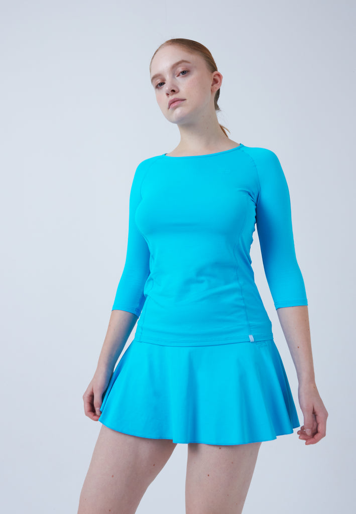 Mädchen & Damen und Gender Tennis 3/4-Longsleeve Shirt, türkis von SPORTKIND