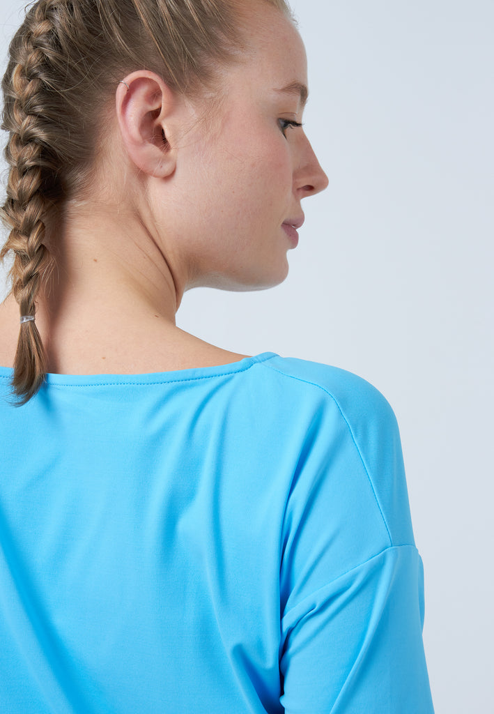 Mädchen & Damen und Gender Tennis 3/4 Loose Fit Shirt, hellblau von SPORTKIND