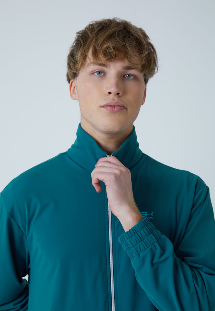 Jungen & Herren und Gender Tennis Court Joggingjacke, petrol grün von SPORTKIND