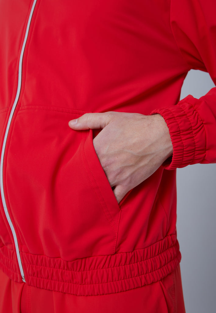 Jungen & Herren und Gender Tennis Court Joggingjacke, rot von SPORTKIND