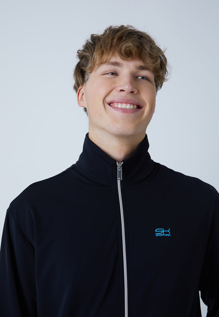 Jungen & Herren und Gender Tennis Court Joggingjacke, schwarz von SPORTKIND