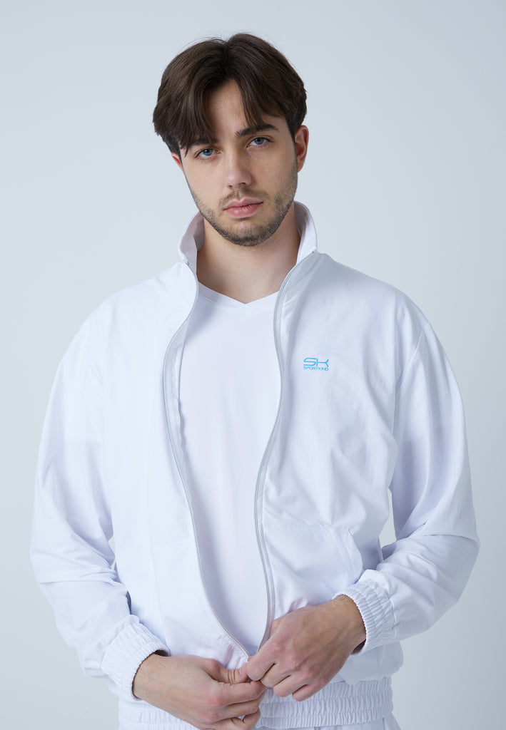Jungen & Herren und Gender Tennis Court Joggingjacke, weiß von SPORTKIND