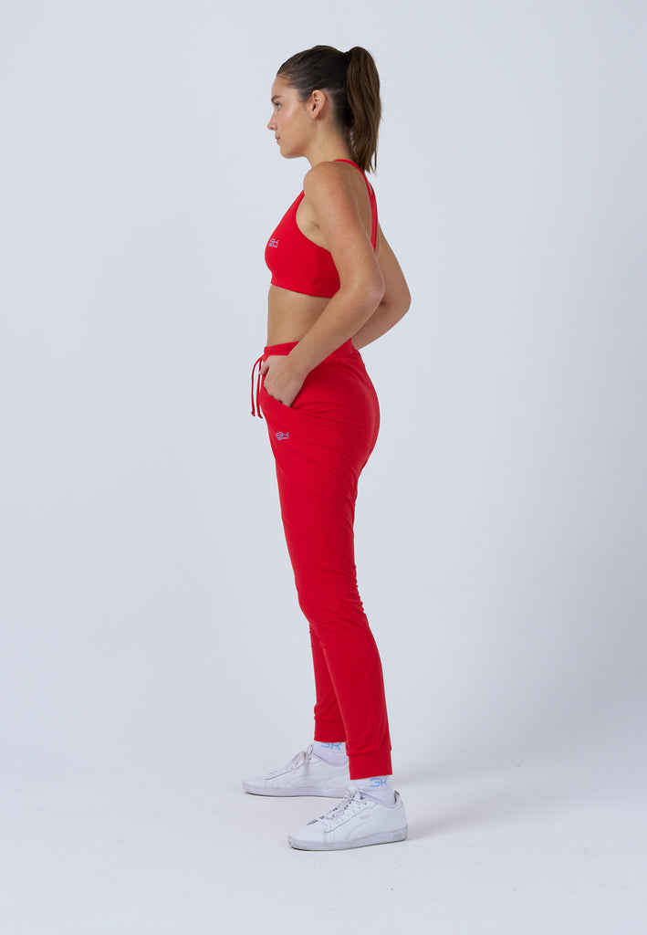 Mädchen & Damen und Gender Tennis Jogginghose Damen & Mädchen, rot von SPORTKIND