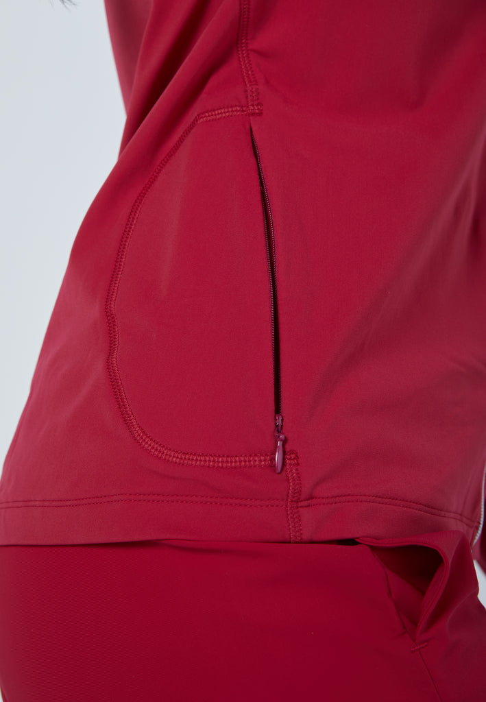 Mädchen & Damen und Gender Tennis Joggingjacke mit Kapuze, bordeaux rot von SPORTKIND