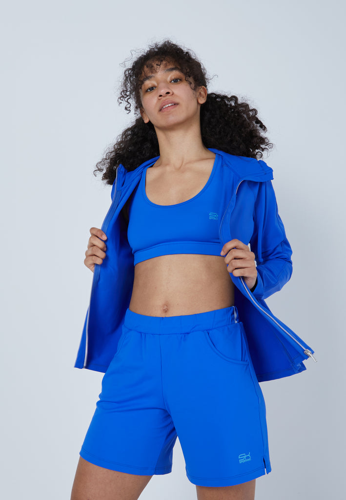 Mädchen & Damen und Gender Tennis Joggingjacke mit Kapuze, kobaltblau von SPORTKIND