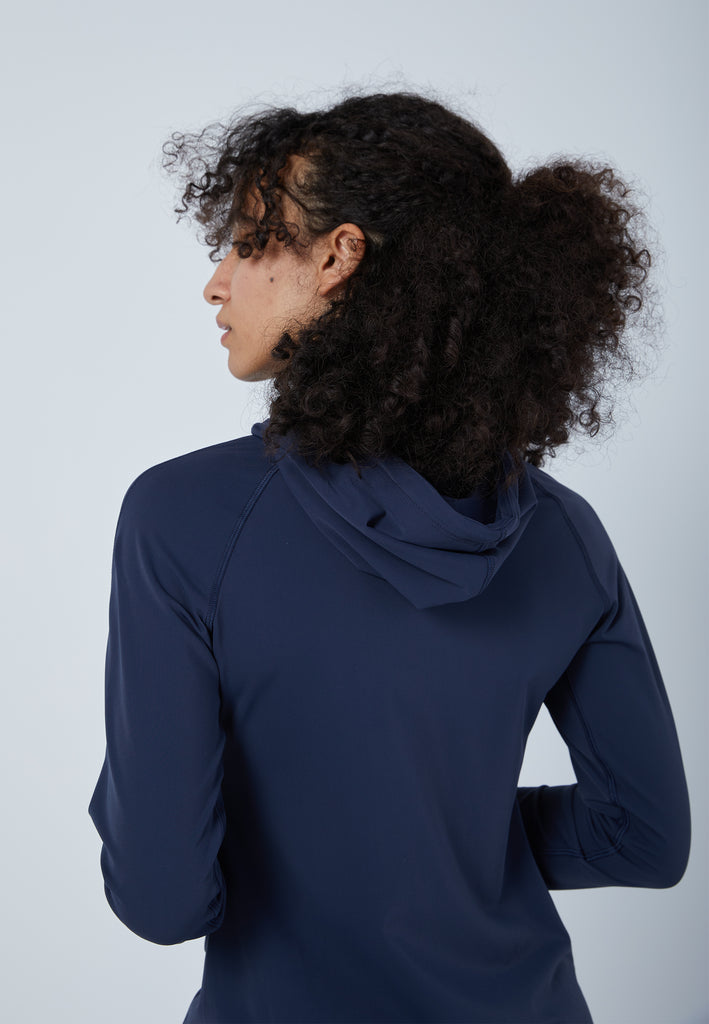 Mädchen & Damen und Gender Tennis Joggingjacke mit Kapuze, navy blau von SPORTKIND