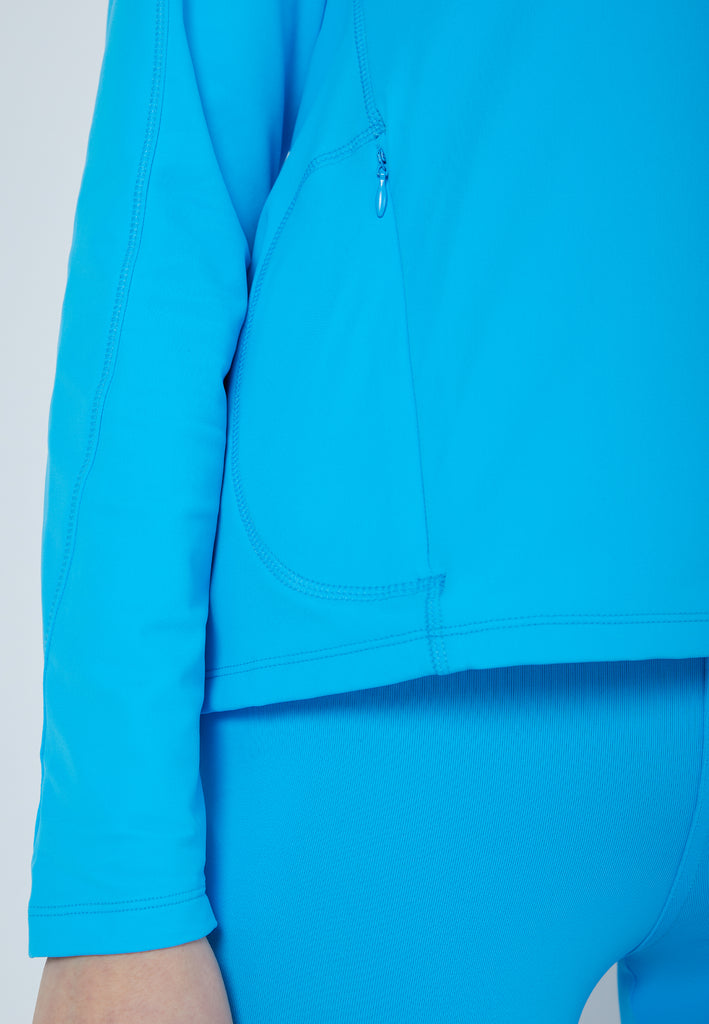 Mädchen & Damen und Gender Tennis Joggingjacke mit Kapuze, türkis von SPORTKIND