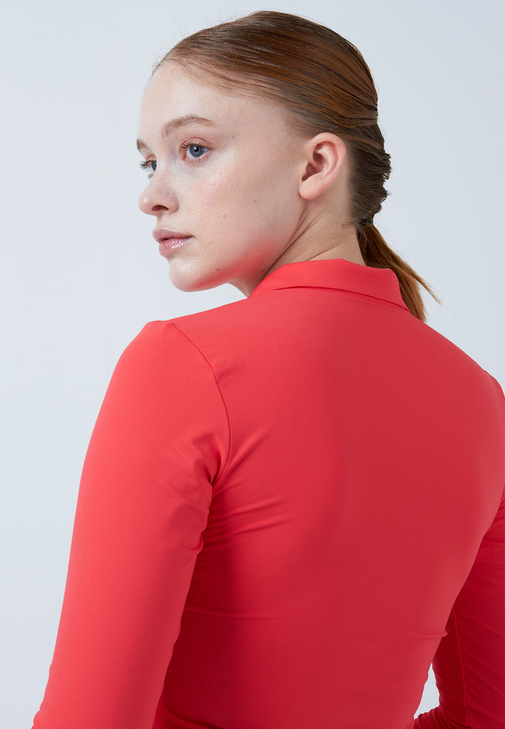 Mädchen & Damen und Gender Tennis Langarm Poloshirt Damen & Mädchen, pfirsich von SPORTKIND