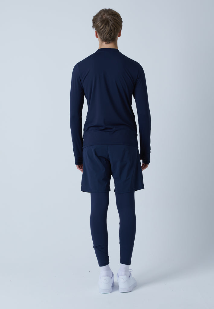 Jungen & Herren und Gender Tennis Langarmshirt High-Neck Herren & Jungen, navy blau von SPORTKIND