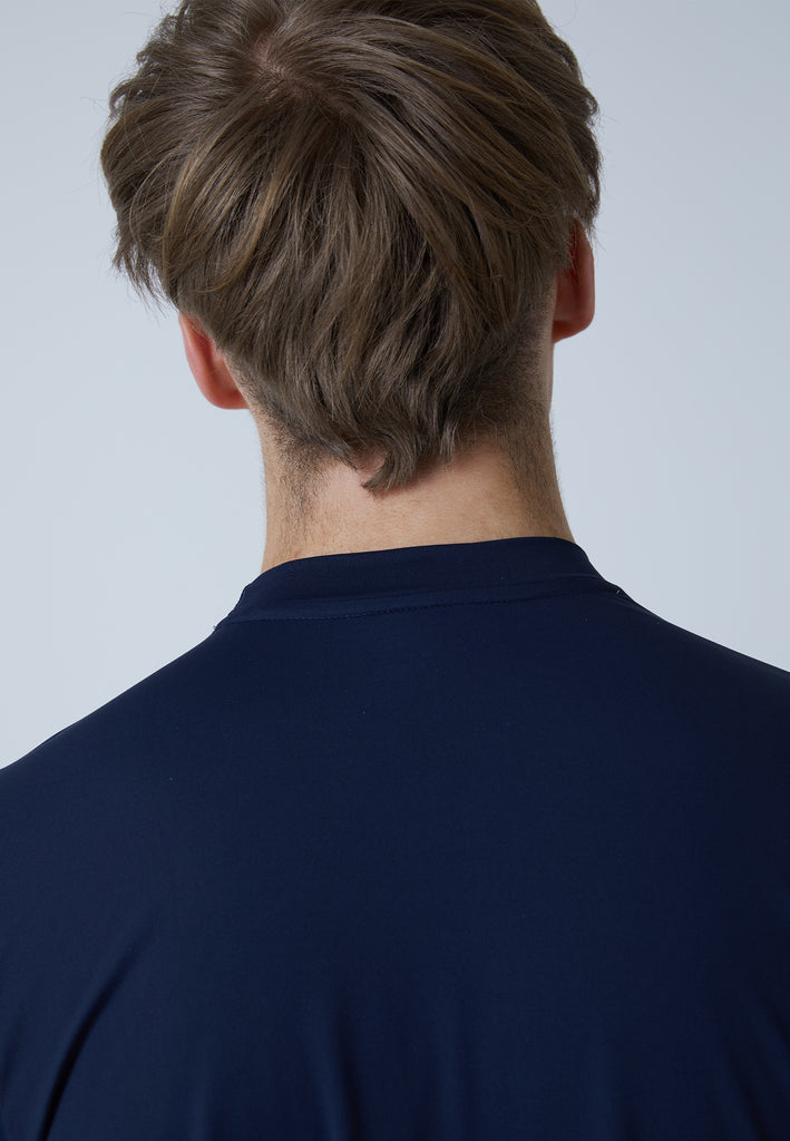 Jungen & Herren und Gender Tennis Langarmshirt High-Neck Herren & Jungen, navy blau von SPORTKIND