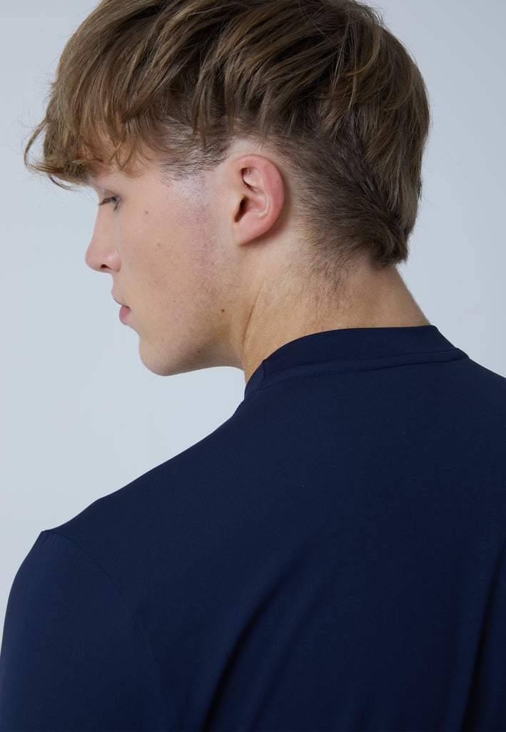 Jungen & Herren und Gender Tennis Langarmshirt High-Neck Herren & Jungen, navy blau von SPORTKIND