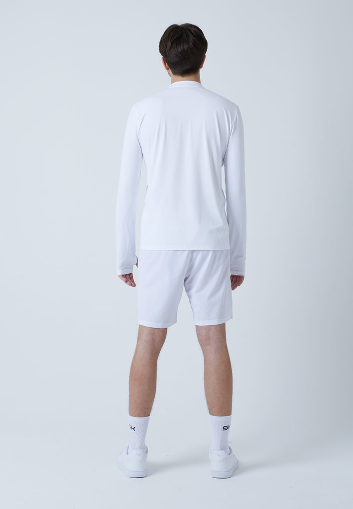 Jungen & Herren und Gender Tennis Langarmshirt High-Neck Herren & Jungen, weiss von SPORTKIND