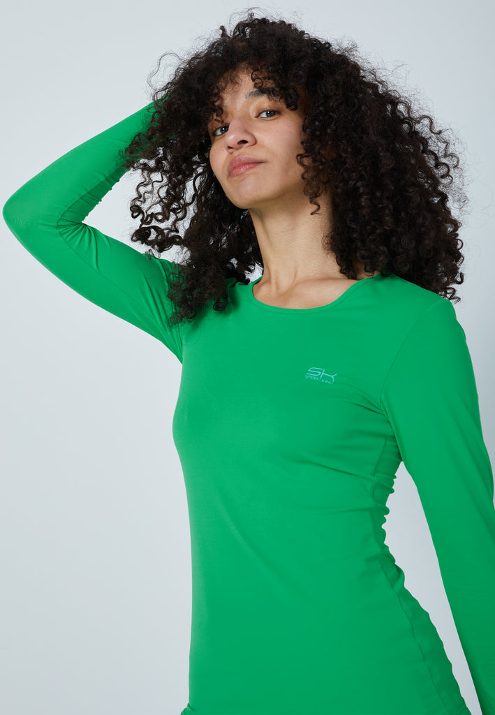 Mädchen & Damen und Gender Tennis Longsleeve Shirt, grün von SPORTKIND