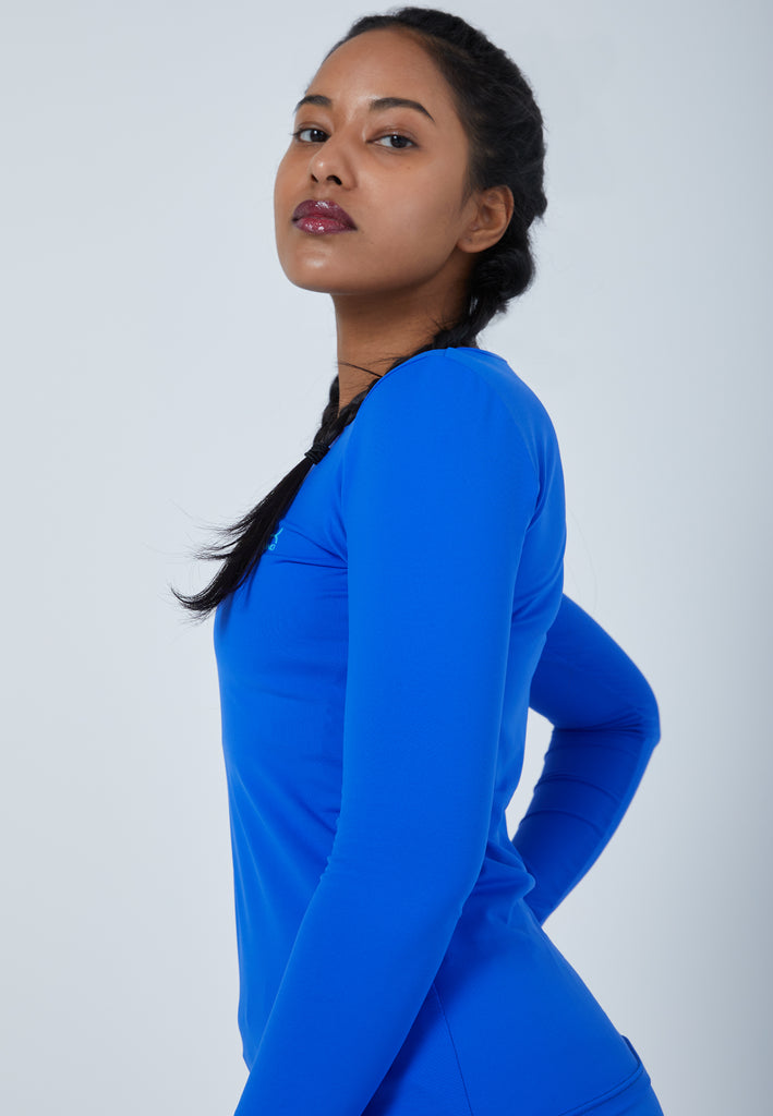 Mädchen & Damen und Gender Tennis Longsleeve Shirt, kobaltblau von SPORTKIND