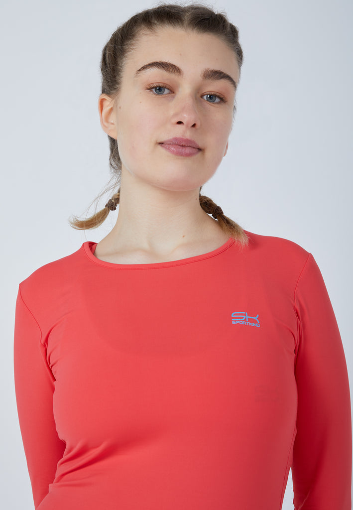 Mädchen & Damen und Gender Tennis Longsleeve Shirt, pfirsich von SPORTKIND