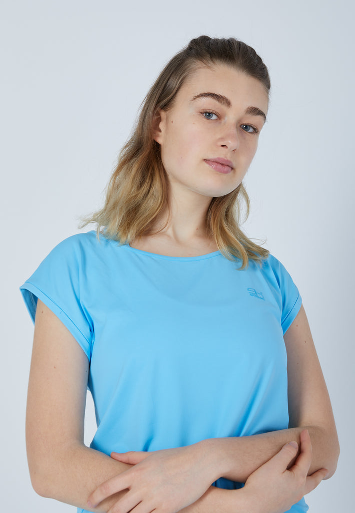 Mädchen & Damen und Gender Tennis Loose Fit Shirt, hellblau von SPORTKIND