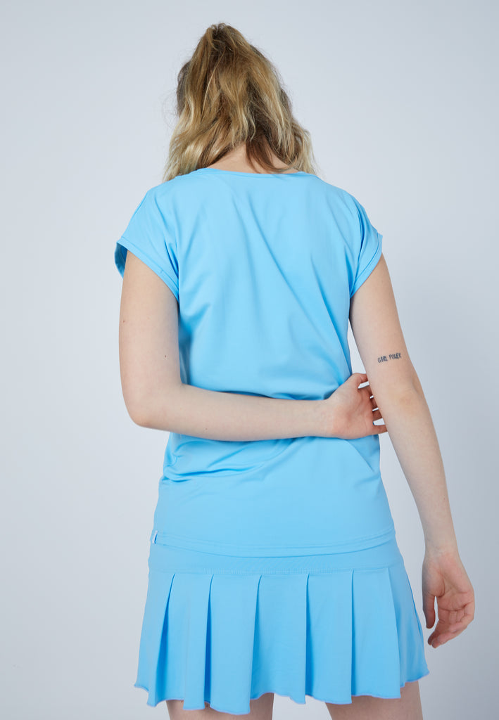 Mädchen & Damen und Gender Tennis Loose Fit Shirt, hellblau von SPORTKIND