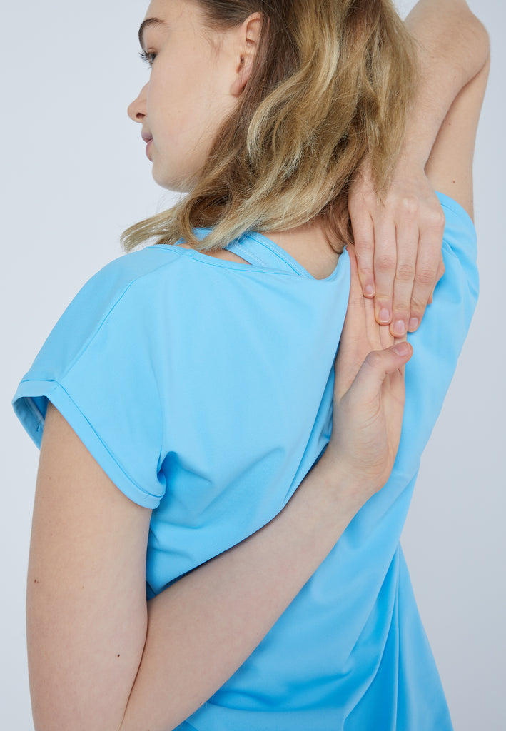 Mädchen & Damen und Gender Tennis Loose Fit Shirt, hellblau von SPORTKIND